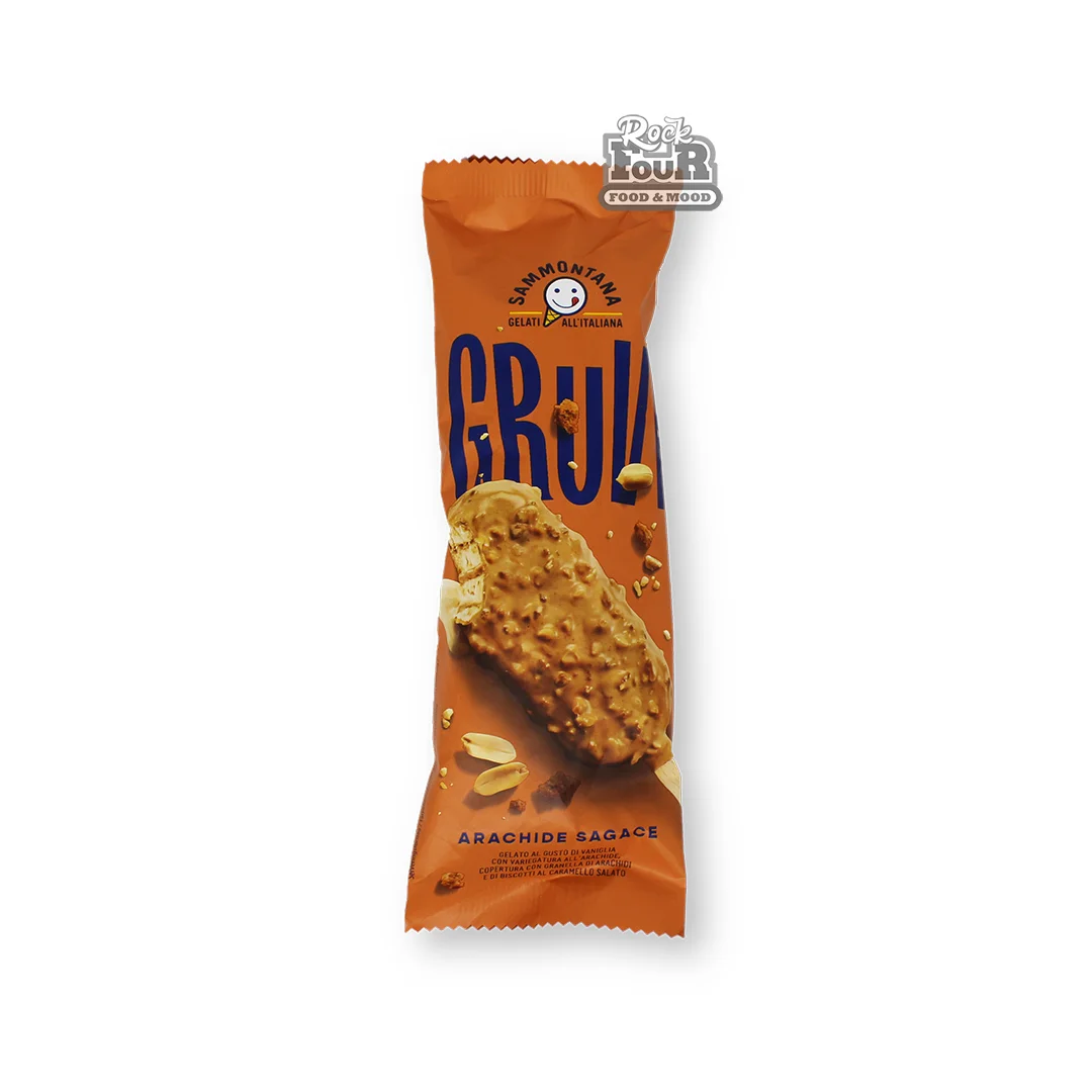 Ice cream "Sammontana Gruvi" vanilla, with peanuts, coated with peanuts and salted caramel cookie crumbs 60g